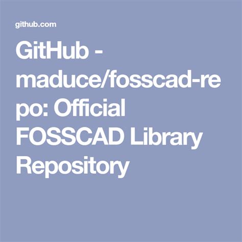 maduce/fosscad.